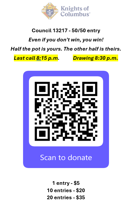 Stripe QR Code 50/50 Raffle 5 Dollars